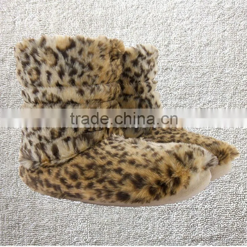 New Ladies Cosy Winter Soft Furry Pom Pom Slippers Boots