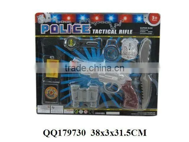 Lifelike police play set, plastic police game