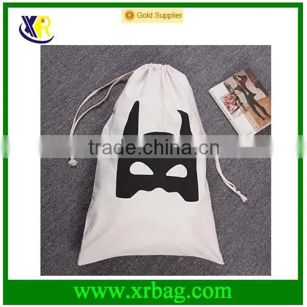 Custom promotional cotton drawstring grocery backpack bags
