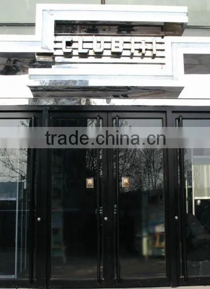 aluminum spring door with glass,can be opened in and out