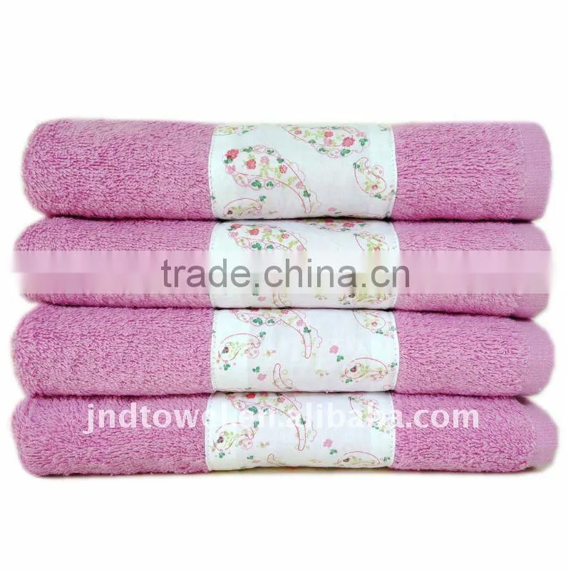 cotton hair towel with pink bind cloth