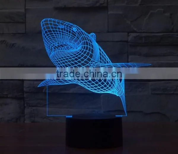 Color Changing 3D Dolphin LED Night Lamp