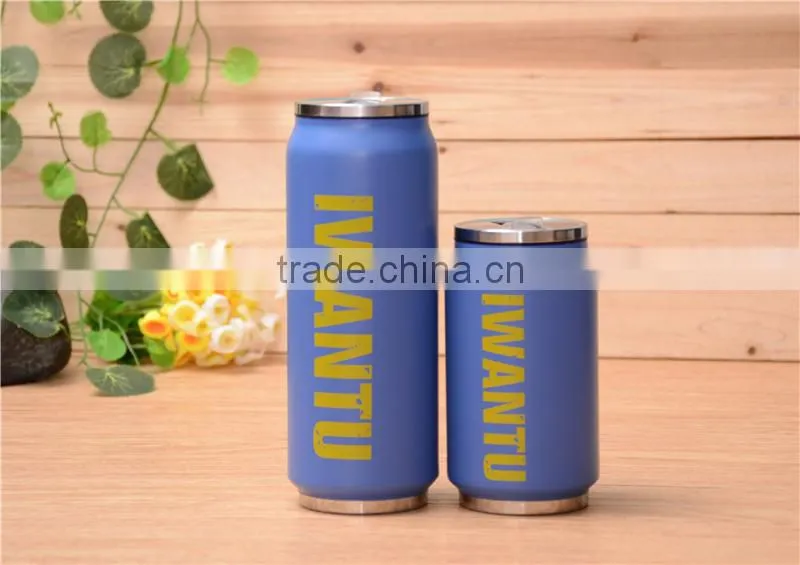 Manufacturer selling zip-top can shape stainless steel vacuum flask