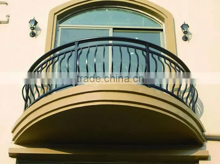 2016 top sale indoor iron/galvanized steel pipe balcony railing designs