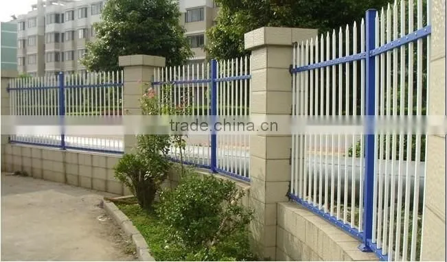 high quality zinc steel pipe metal fencing