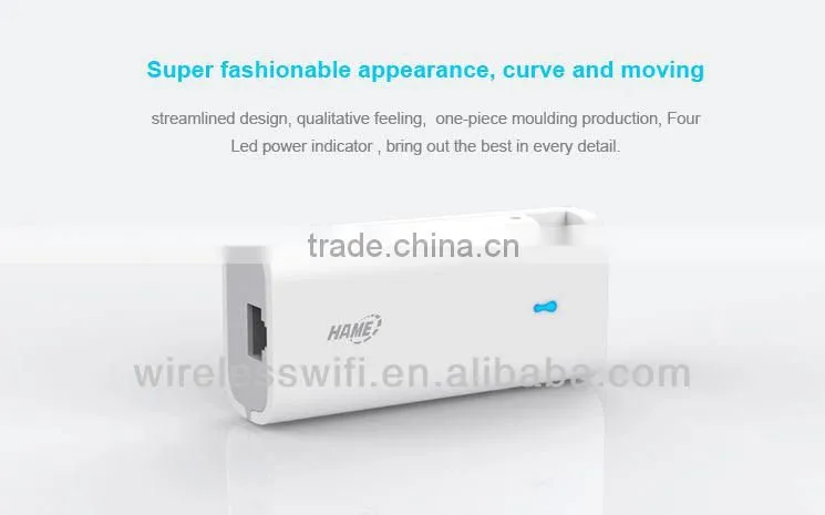 wireless router 3g hotspot pocket wifi with 4400mAh power bank