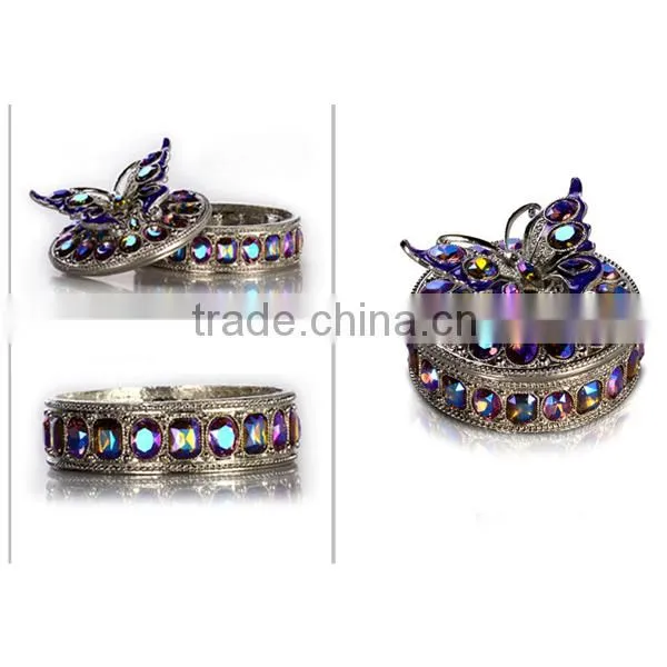 Excellent quality unique butterfly fashion metal jewelry box