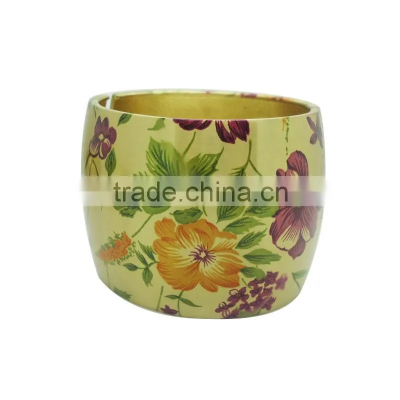 Top sale wholesale gold plated stainless steel bangle bracelet