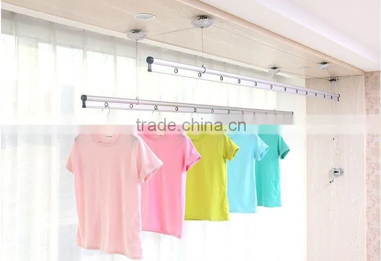 2016 ceiling mounted clothes drying racks lifting aluminium clothes drying rack