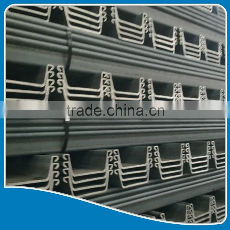 High quality u type hot rolled steel sheet pile steel sheet pile manufacturer