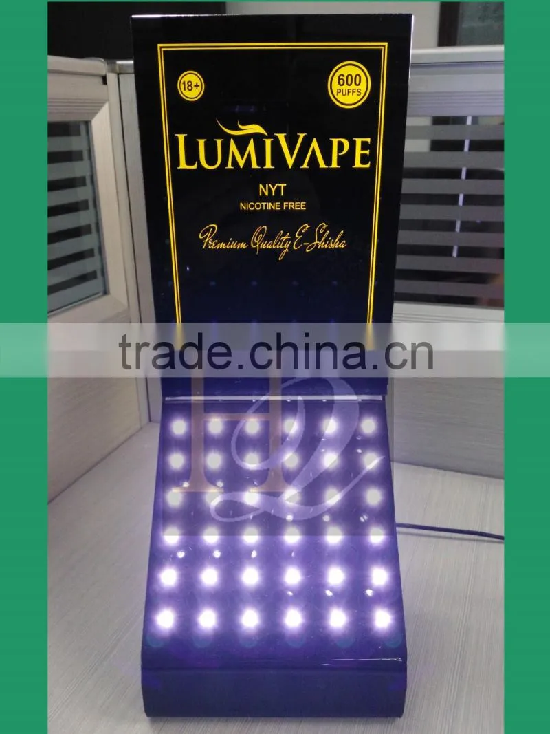 LED acrylic cosmetic display stand/acrylic eyeliner pencil holder stand