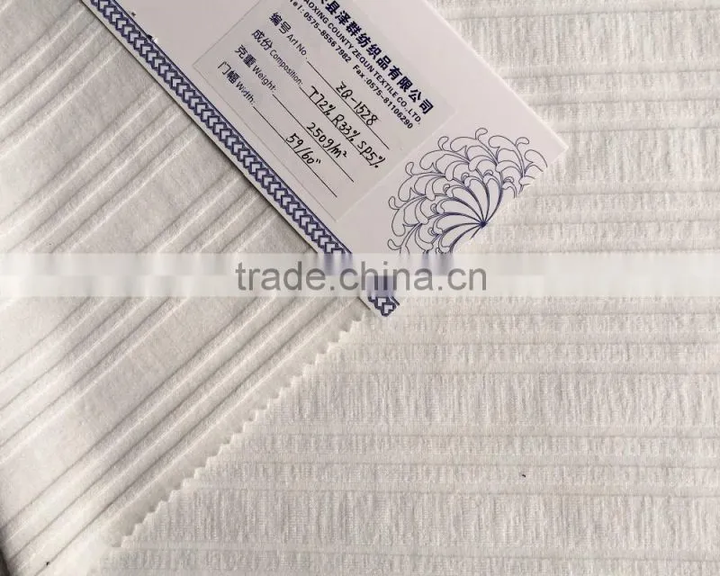 supply many bright colors of DTY polyester spandex jersey fabric for T-shirt and swim wear
