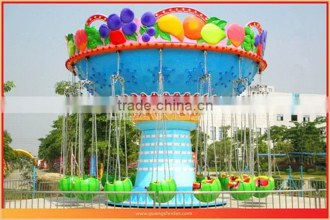 Happy Swing ! outdoor mini amusement rides fruit theme park flying chair for sale