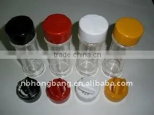 plastic colorful salt and pepper spice jar/spice bottle/spice container