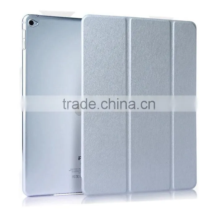slim magnetic smart cover back case sleep wake for Apple IPad AIR 2,Smart case cover for ipad 6