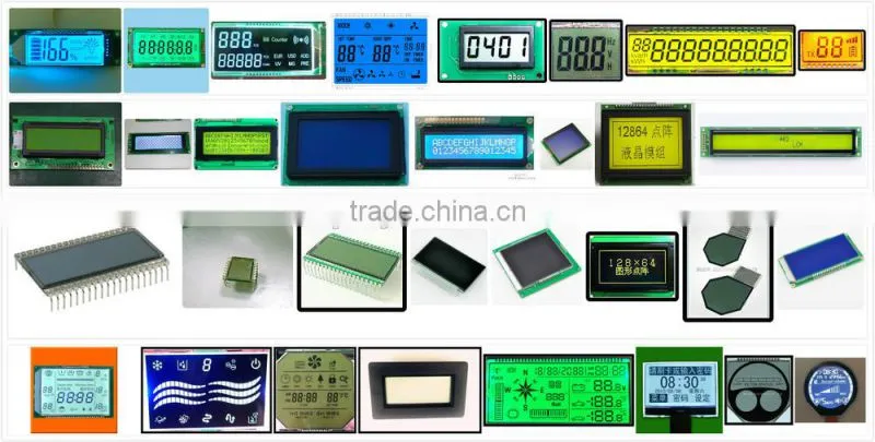 7monochrome segment 3 digit lcd, custom Tn type 3 digit lcd, positive segment lcd display