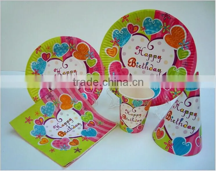 disposable party paper plate paper cup paper straw napkin
