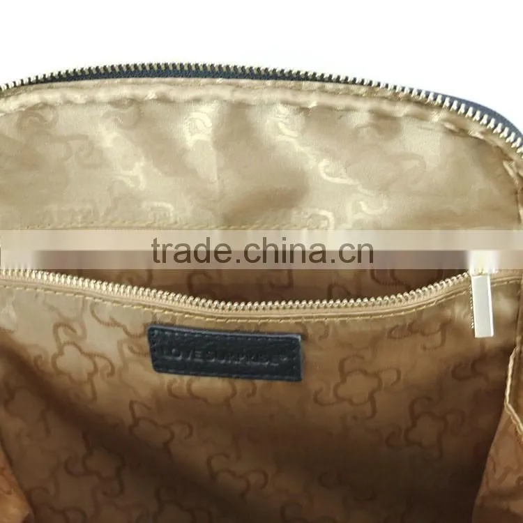 Newest design fashionable red litchi pattern genuine leather backpack for lady