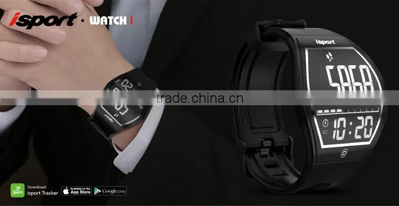 Bluetooth ce rohs smart watch with Curved E-ink Touch Screen fitness watch
