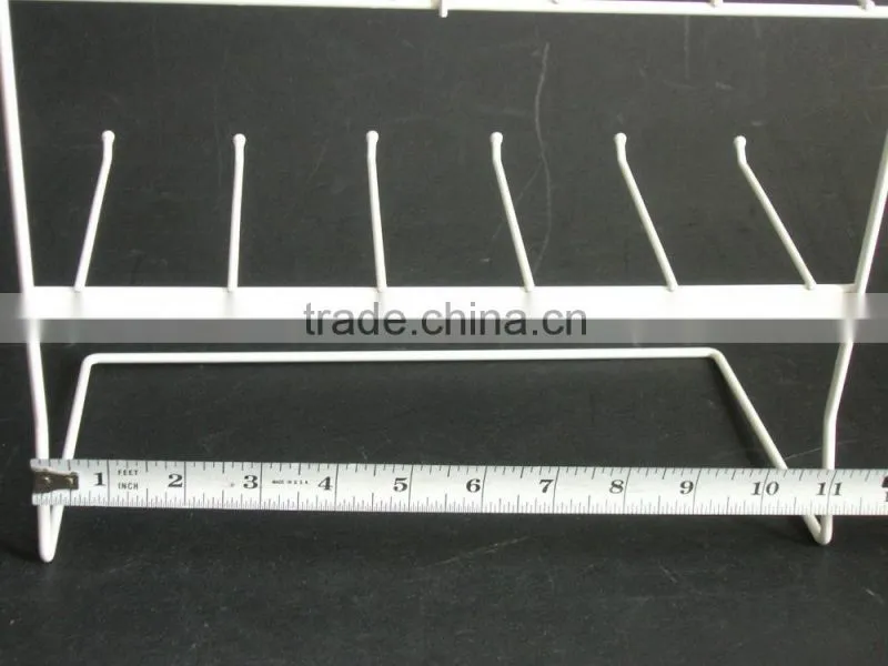 High quality 2 Tier 12 Single Peg Hook Counter Display Rack for Small Items White NIB