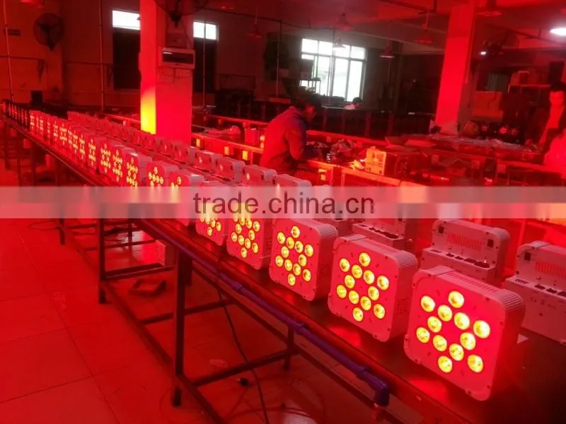 12*15w quad led par light 12*15w rgbwa 5-in-1 high power led flat par can slim par led