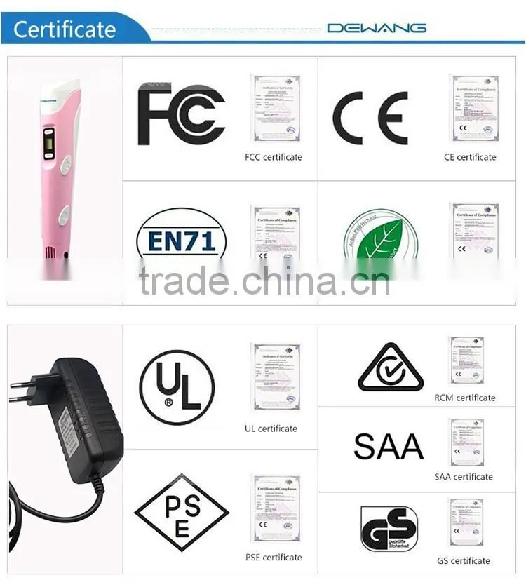 2016 New Design First generation 3D Pen And 3D Print Semi-Automatic digital printer pens 3d printer pens