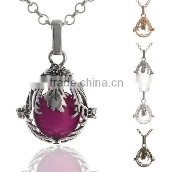 Vintage essential oil diffuser necklace pendant jewelry