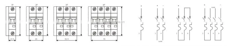 SL7 Series Polarity dc circuit breaker for pv solar system