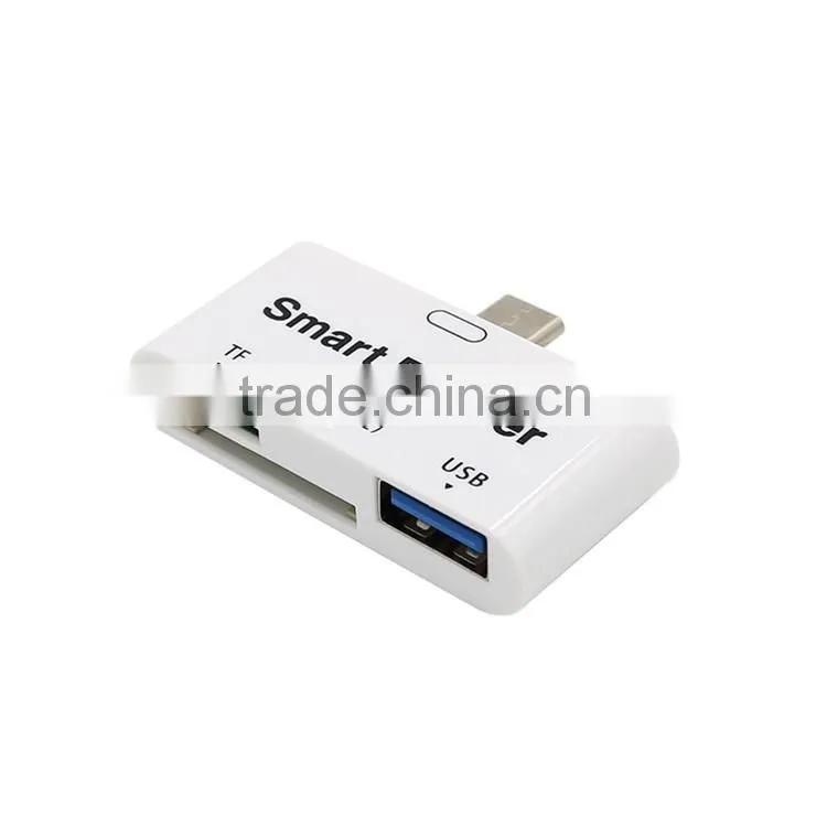 Type-C 3 in 1 Multifunction Memory Card Reader Adapter USB/TF/SD for Macbook Card Reader USB Flash Drives
