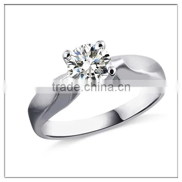 custom lady's wedding crystal ring