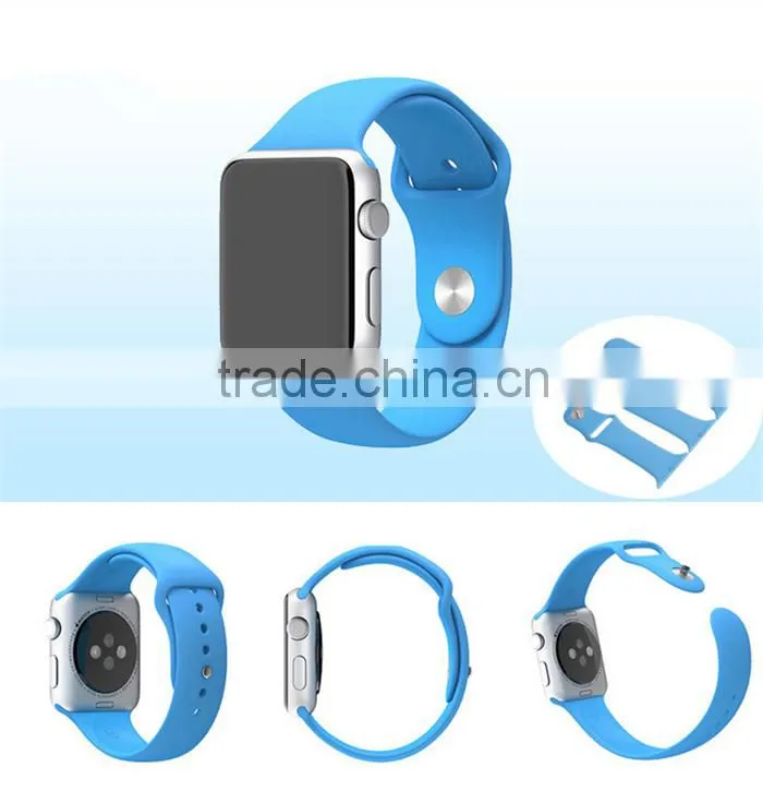 2016 hot selling 3pcs silicone watch band for apple watch,original cheap silicon watch strap for apple watch band strap