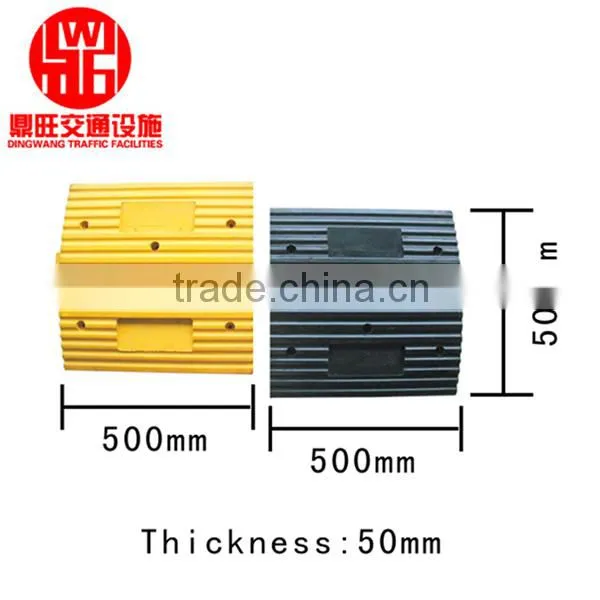 Yellow and Black Rubber Road Hump