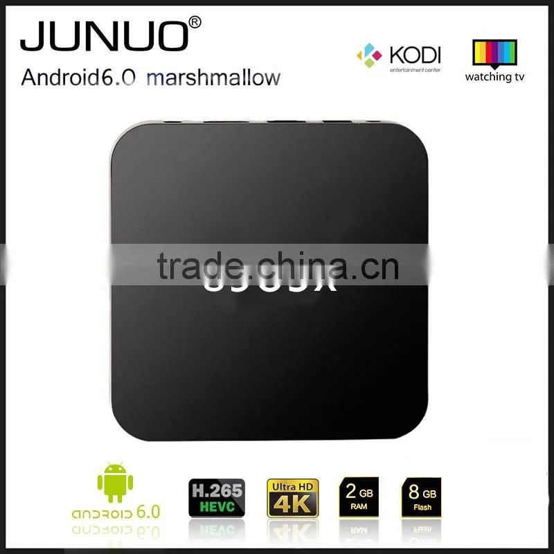 2016 newest Amlogic S905X 2g 8g Android 6.0 Marshmallow full hd 4k android tv box