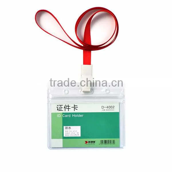 Clear PVC Badge Exhibition ID Card Case Holders