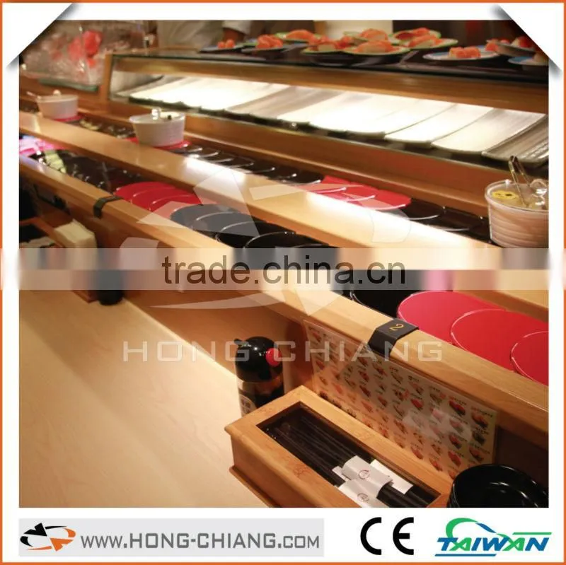 sushi conveyor system - Concealed plate-return system