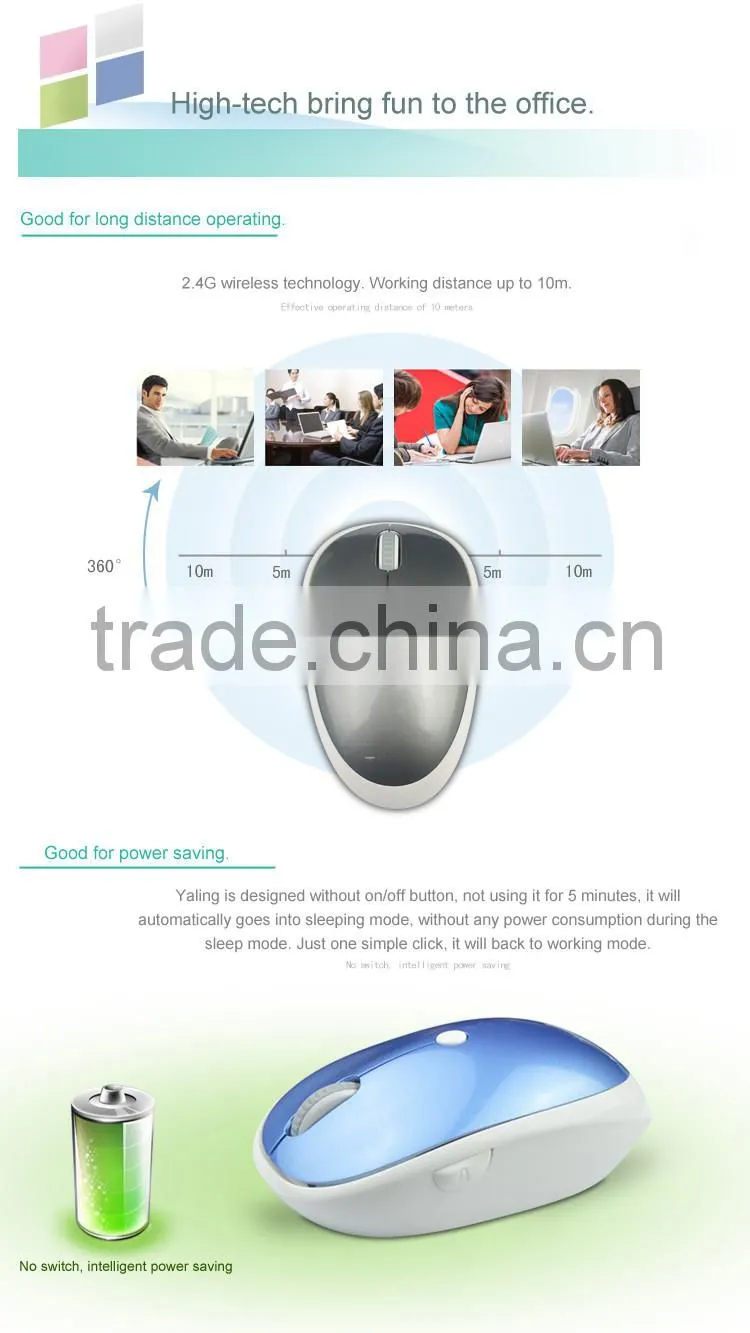 2.4Ghz wireless mouse with privacy security function for wireless mouse