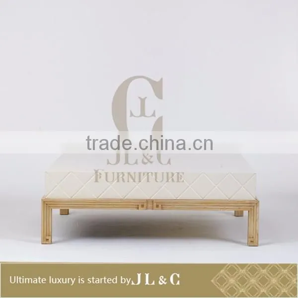 Luxury Living Room AT11-14 Diamond Pattern Coffee Table Oak material Factory Price From China JL&C Luxury Home Furniture