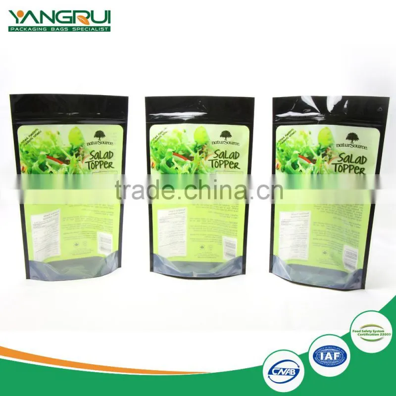 customized food grade snack package clear plastic pouch