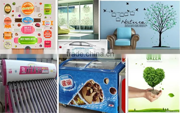 White PVC self adhesive vinyl for screen label printing
