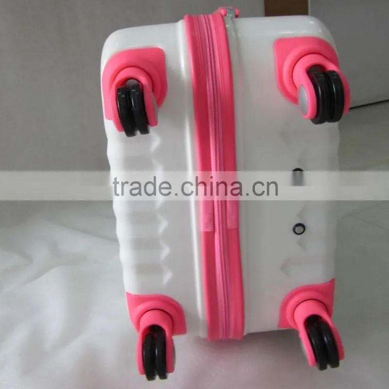 Beautiful eliment shinny ABS+PC fashion trolley luggage
