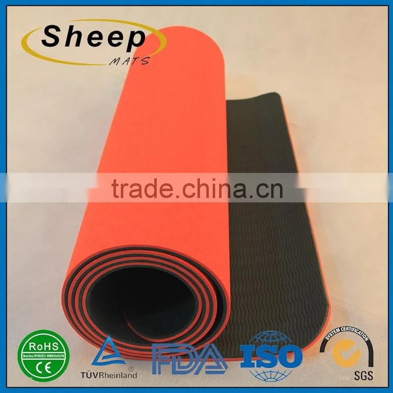Wholesale eco friendly embossing waterproof tpe hot yoga mat