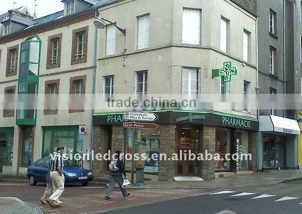 Cruz de farmacia de LED Verde