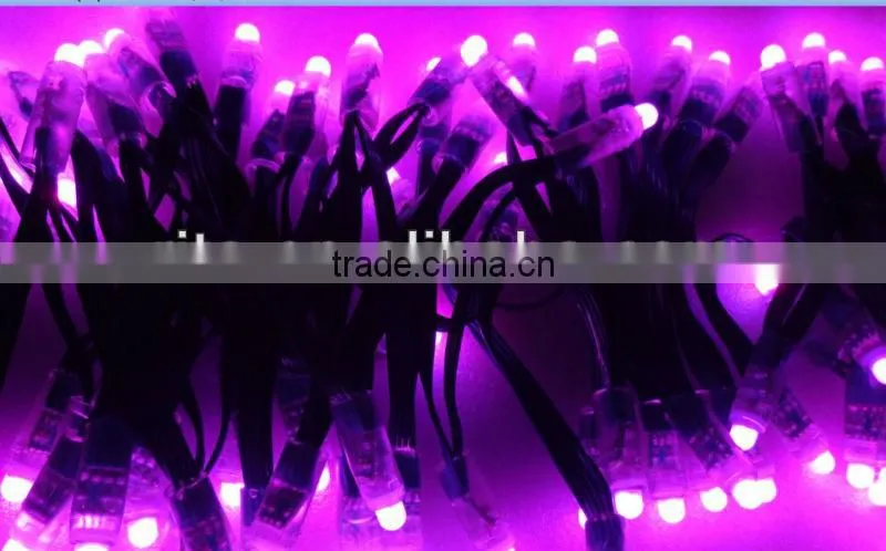 GREEN wire IP68 DC12V input 12mm through-hole LED RGB dump node;100pcs a string