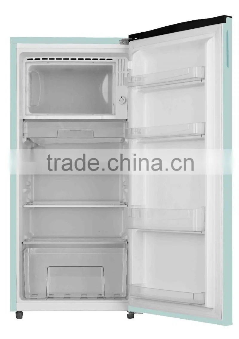 Beautiful design refrigerator sky blue color fridge made in china