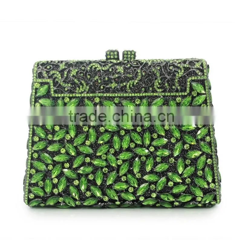 aquamarine clutch bag evening trapezoidal woman wedding bag party bag fashion handbag (88142A-G2)