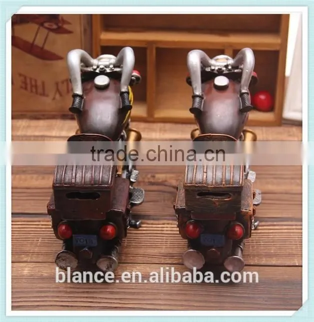 Vintage resin motorcycle figurine bar and night club decoration