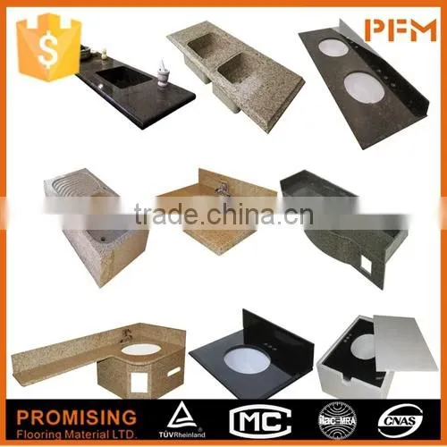China best price u shape kitchen granite countertops red