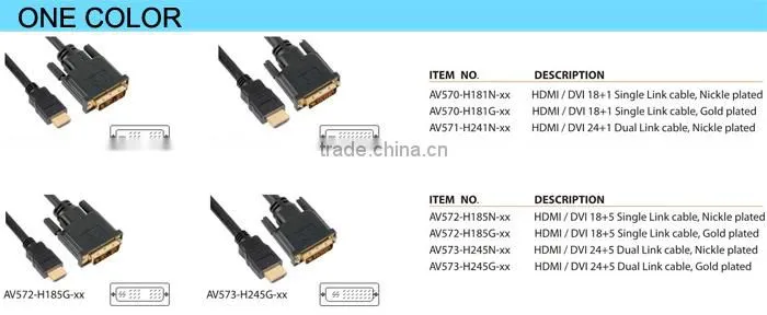 Stable Quality dvi to hdmi converter HDMI to DVI Cable With Different Length,1080P