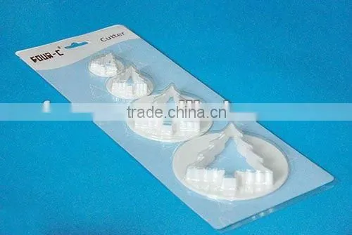 Christmas tree sugarcraft fondant cutters plastic cake decorating cutters
