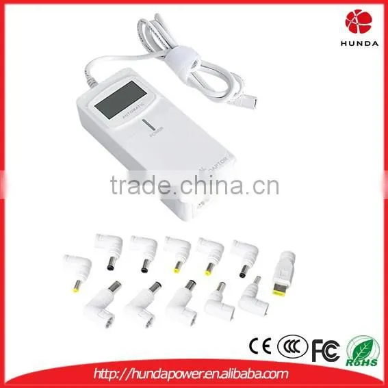 90W Automatic LCD 2 in 1 for HOME & Car Universal AC Adapter with 12pcs tips